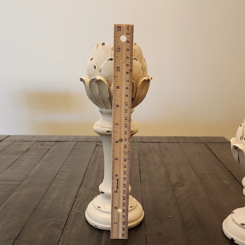 Farmhouse Style Artichoke Candle Holders - Picture 4 of 8